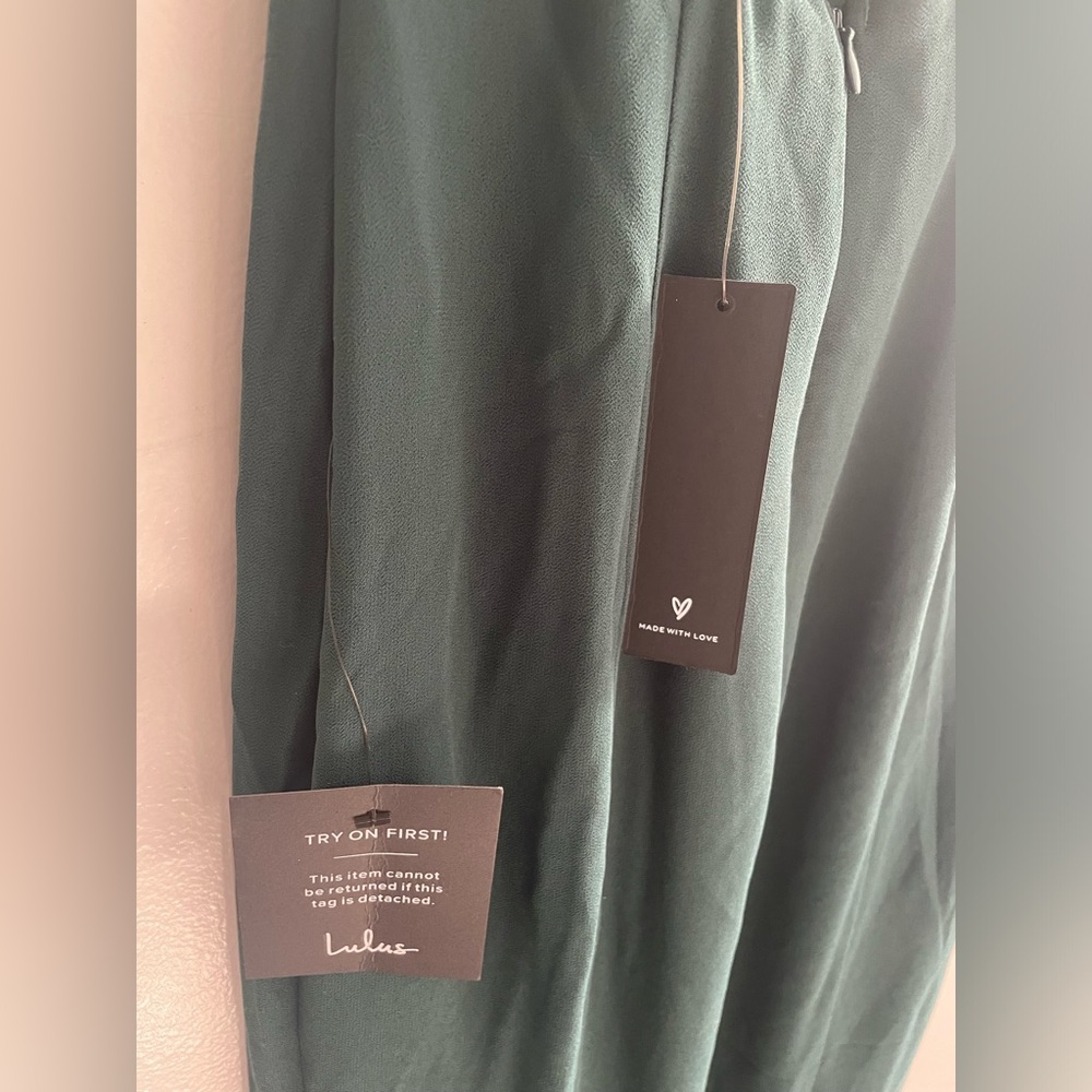 NWT Lulu’s Hunter Green Dress Size XS - Picture 4 of 9